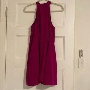 Fuchsia pink swing dress with pockets size small Lulus.